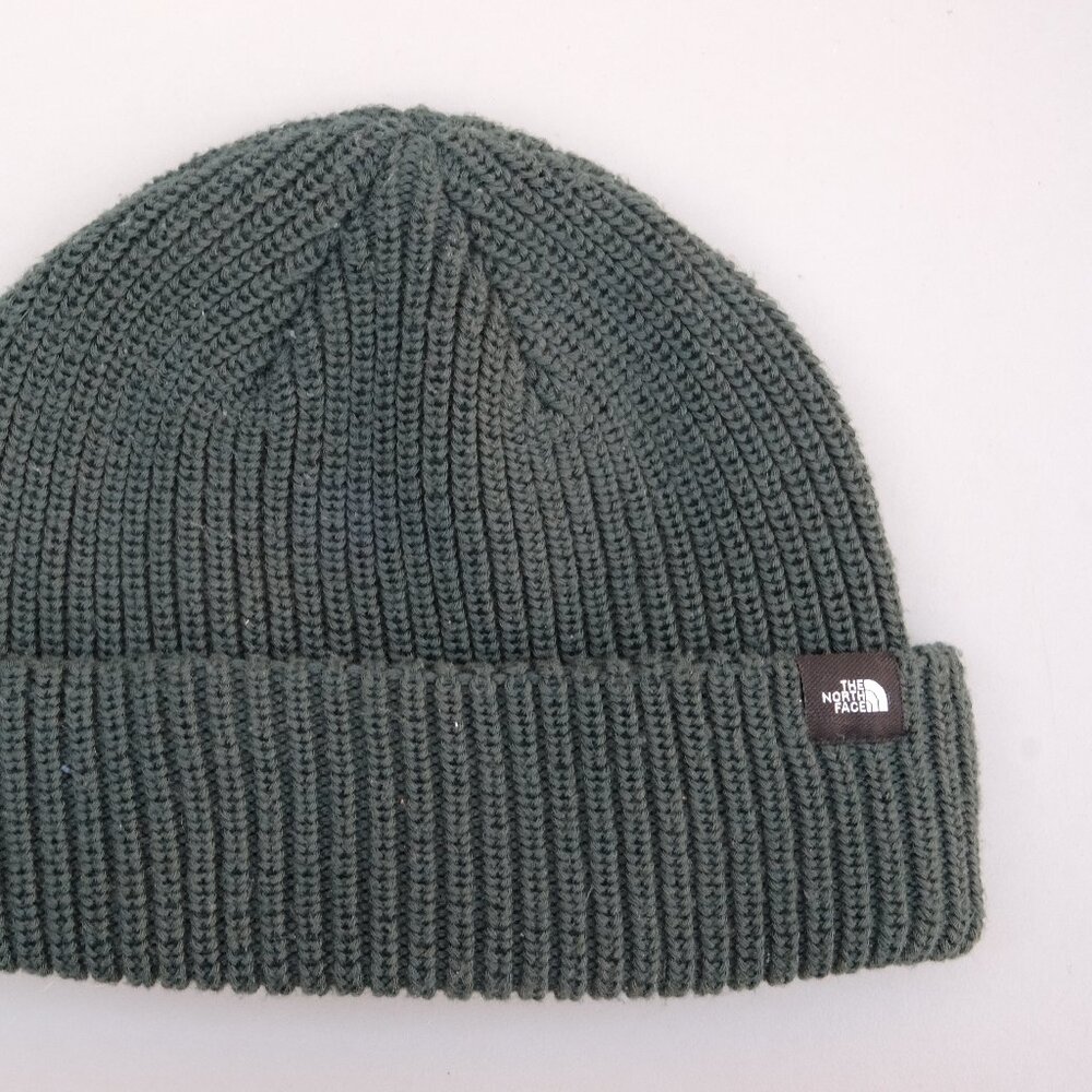 The North Face Cuffed Beanie - Green Knit Hat - Unisex OS (small size) Youth